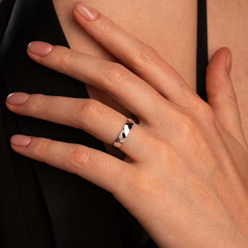 Обручальное кольцо из белого золота 510-000-1011