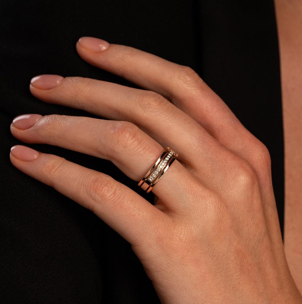 Кольцо из золота с бриллиантами 911517Б