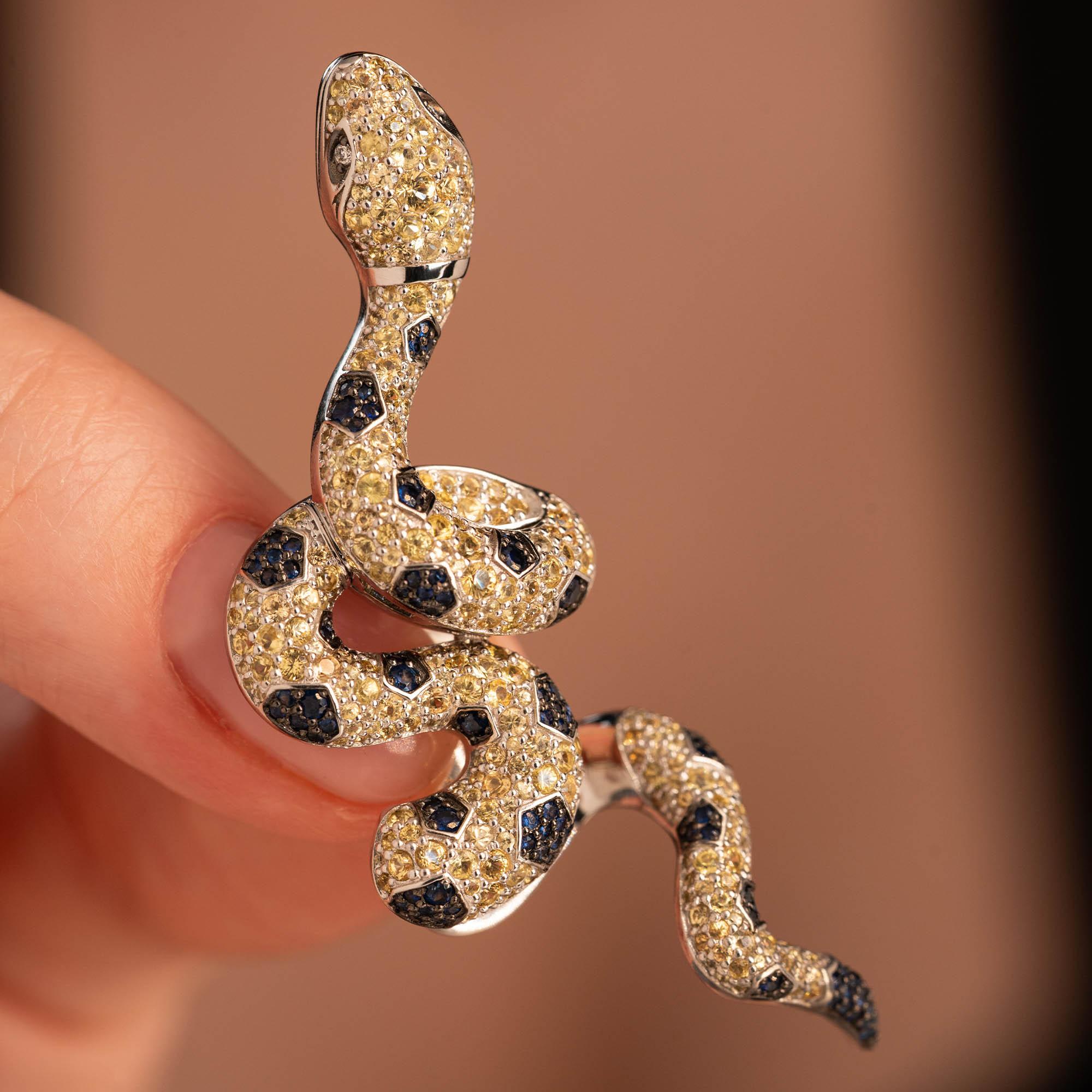 Дизайнерские серьги с сапфирами 9221021С