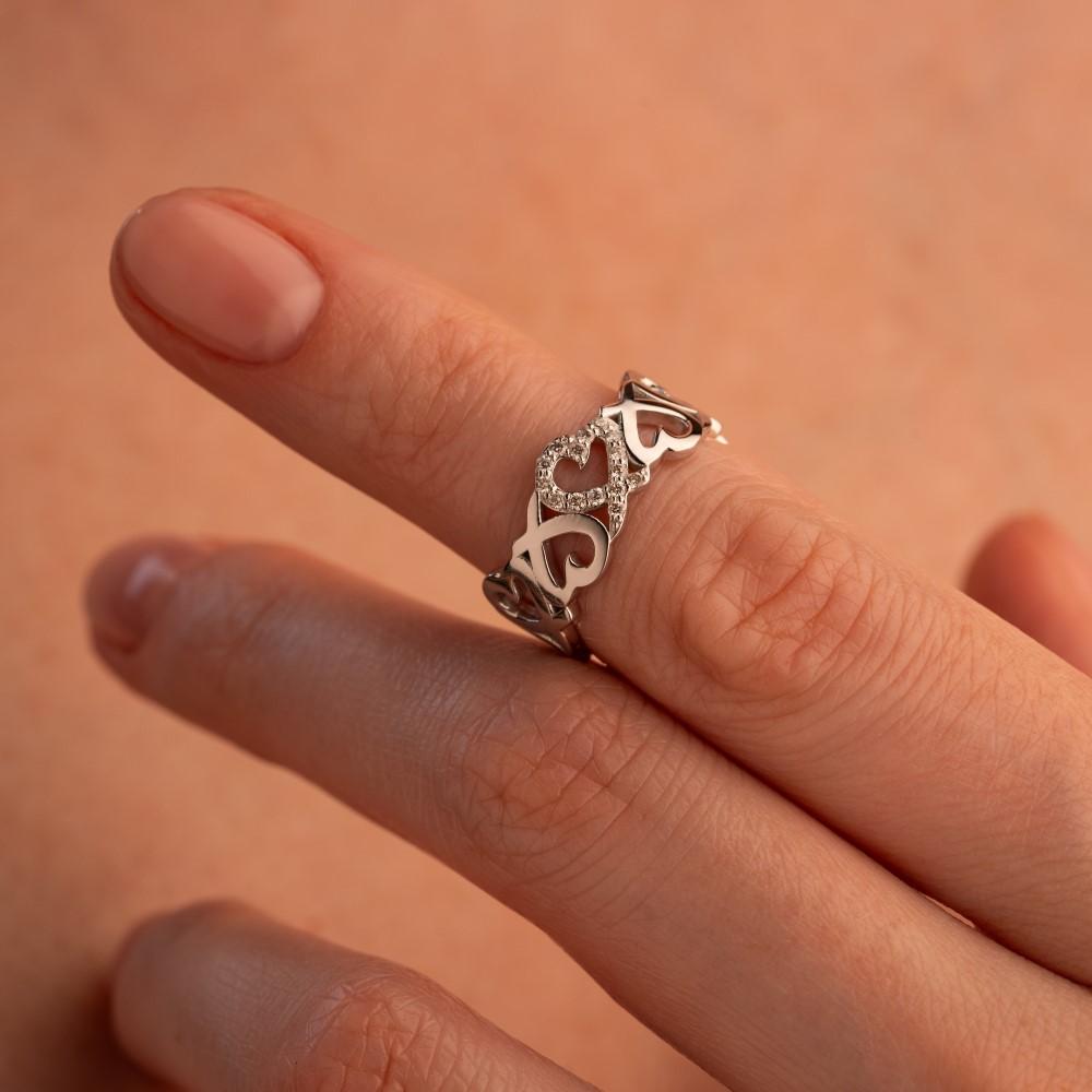 Кольцо из белого золота с бриллиантами 921885Б