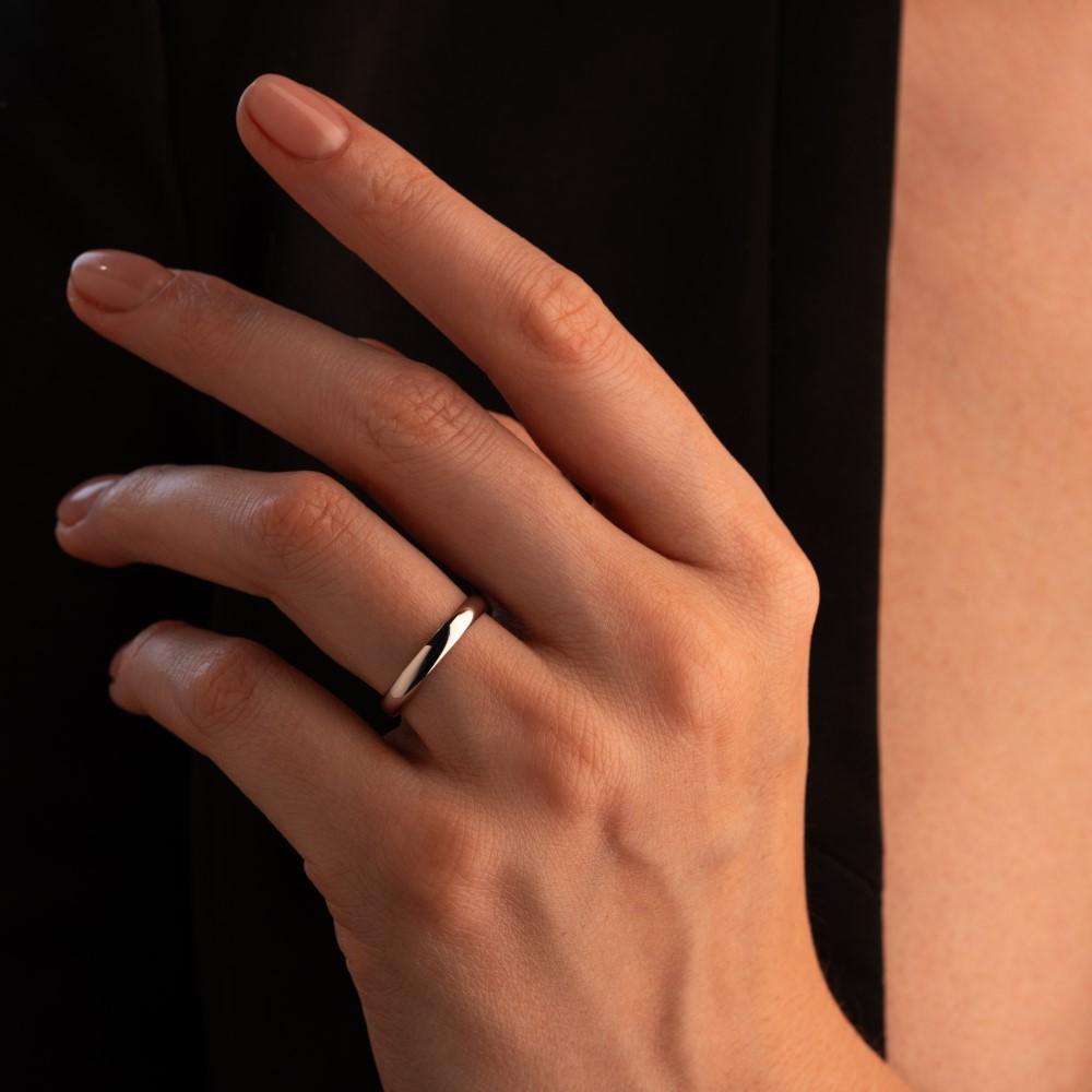 Обручальное кольцо из белого золота 110-000-530