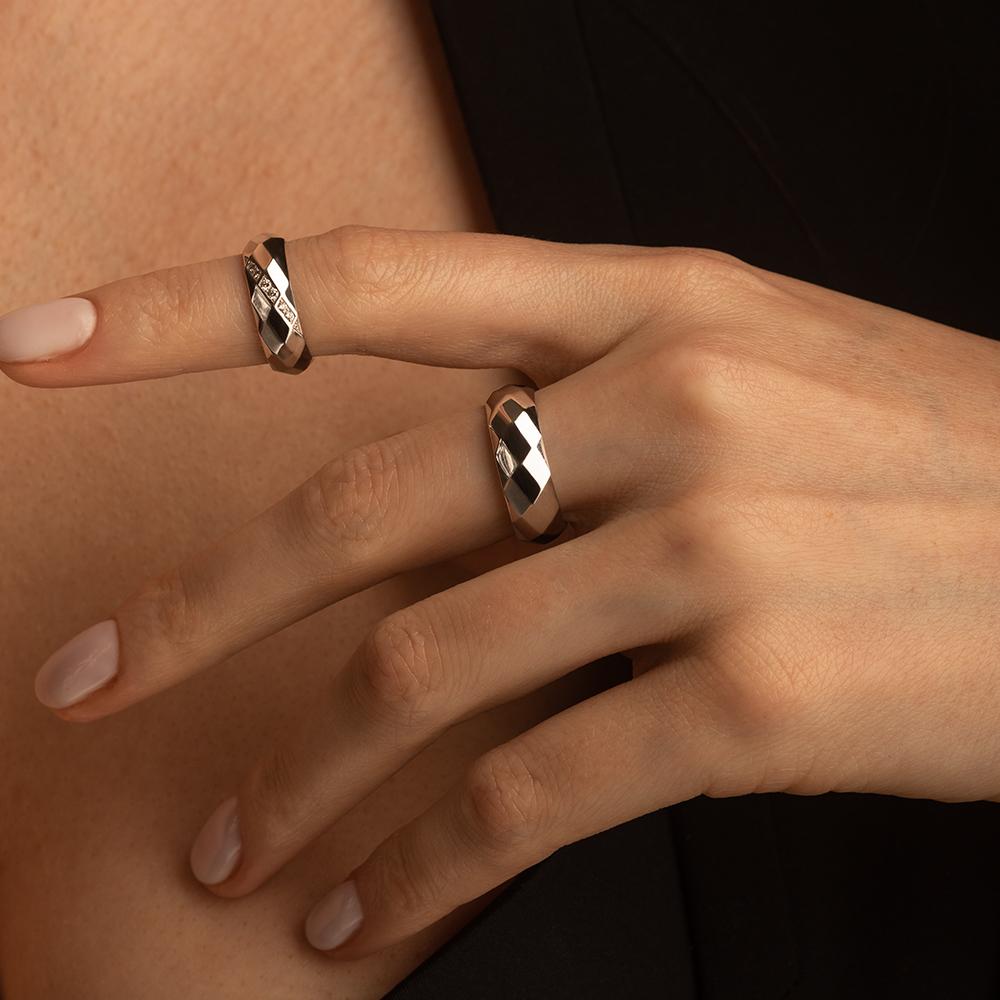 Обручальное кольцо с бриллиантами 921669Б