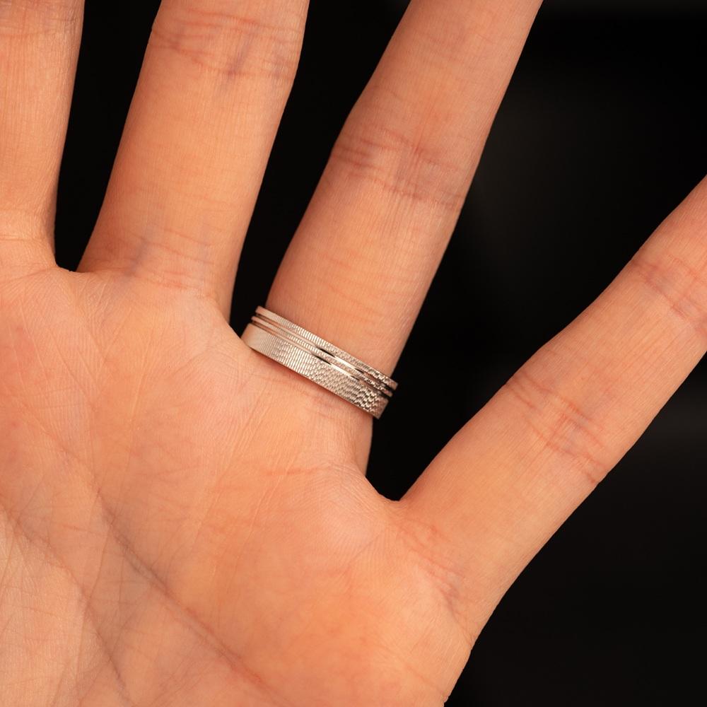 Обручальное кольцо из белого золота 510-000-1017