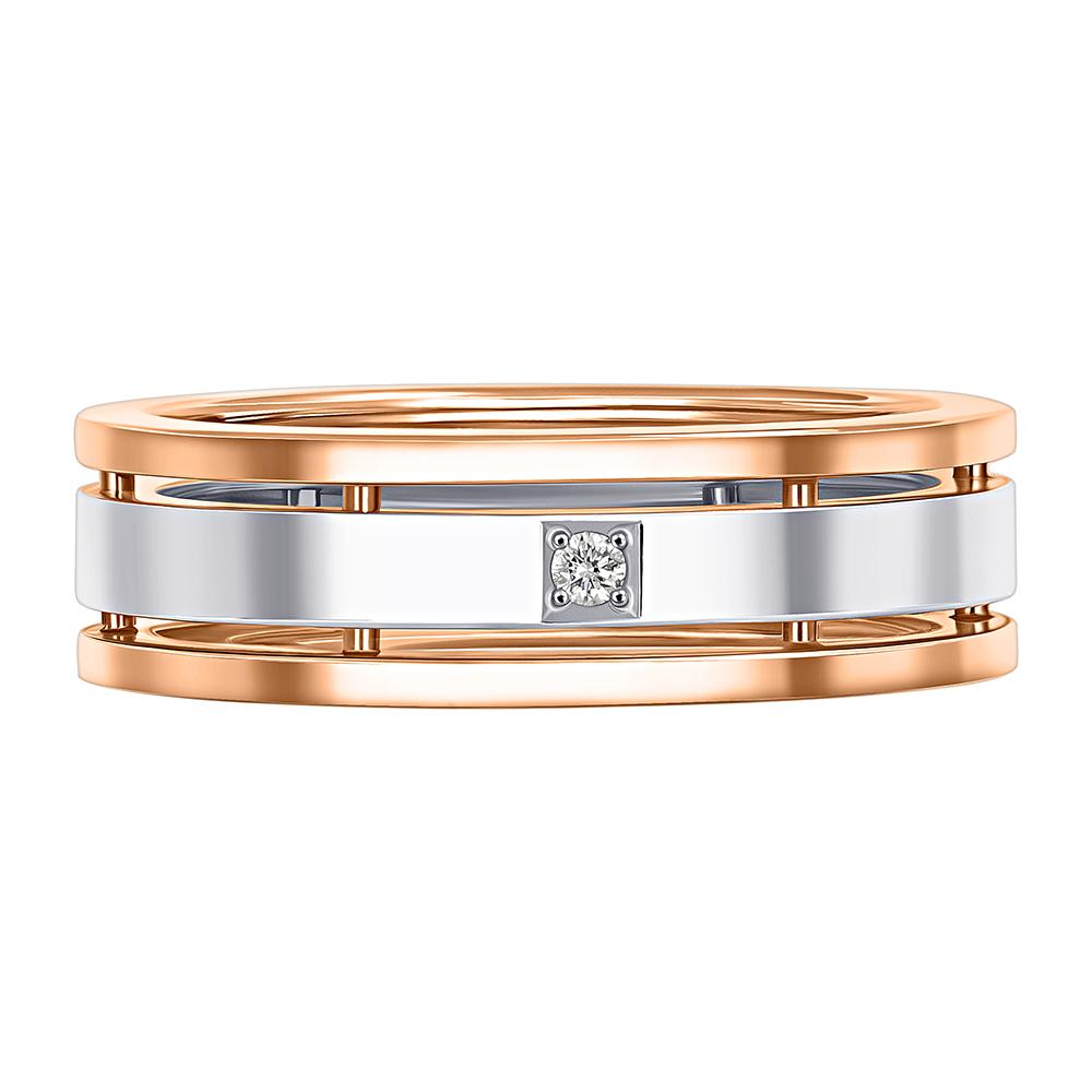 Кольцо с одним бриллиантом 911517-3Б