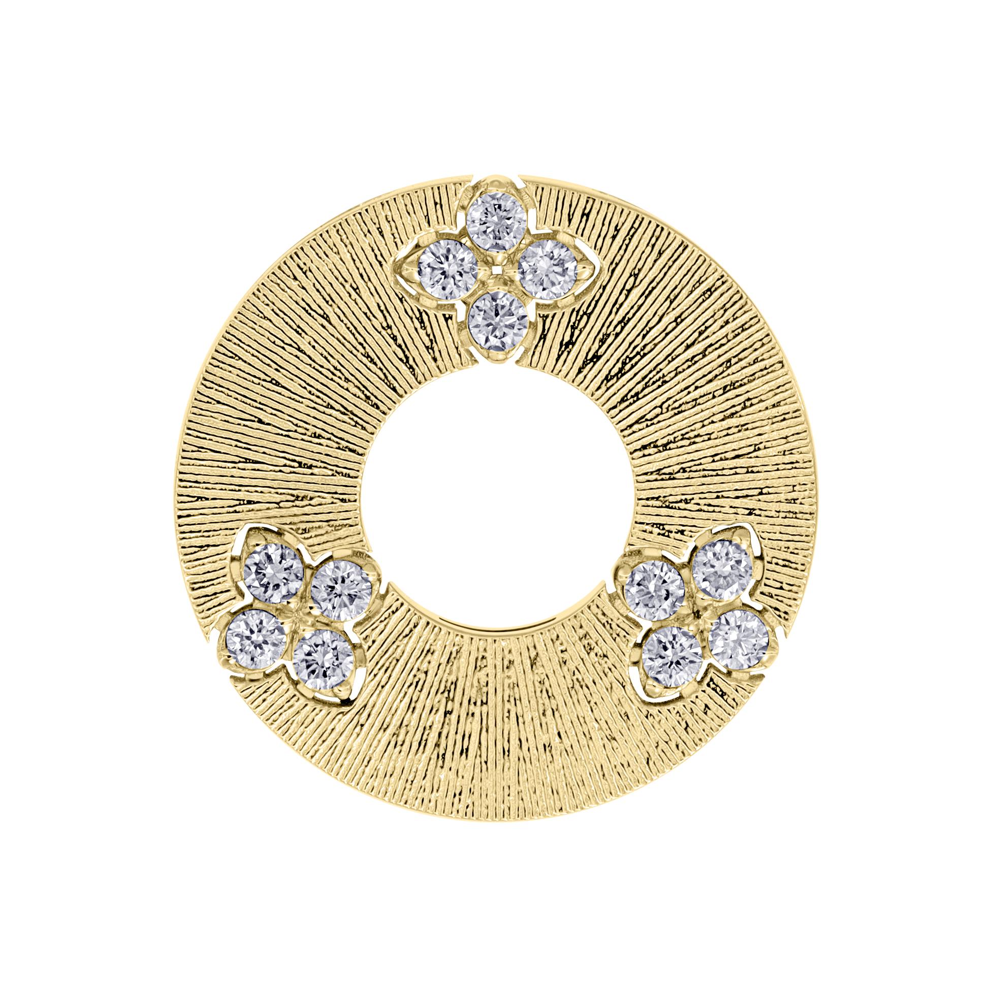 Подвеска из желтого золота с бриллиантами 934682Б