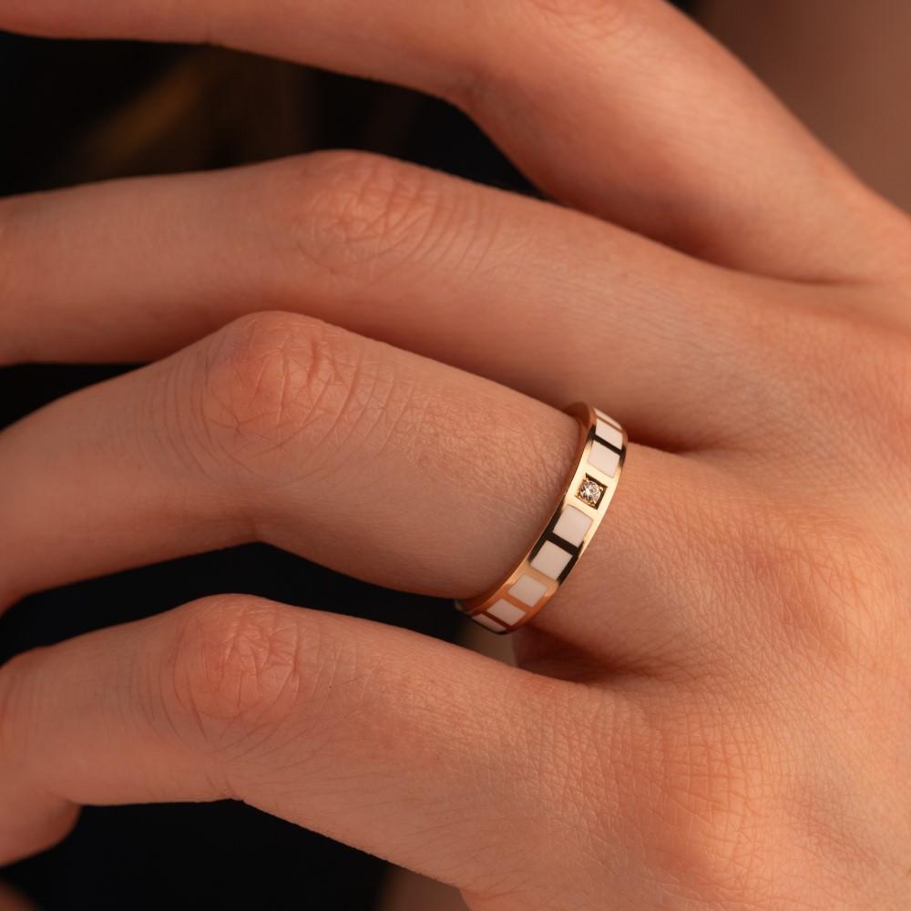 Кольцо из золота с бриллиантом 911511-2Б