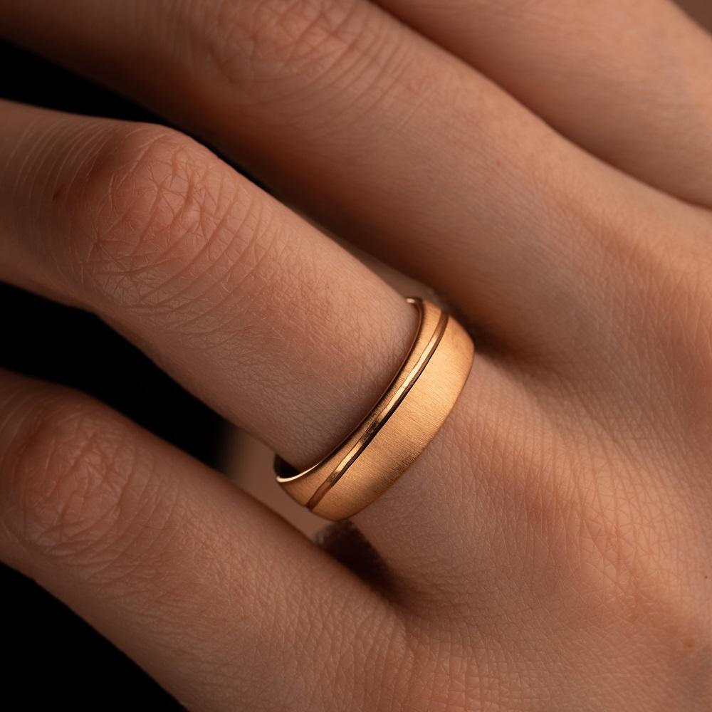 Обручальное кольцо из красного золота 500-000-022