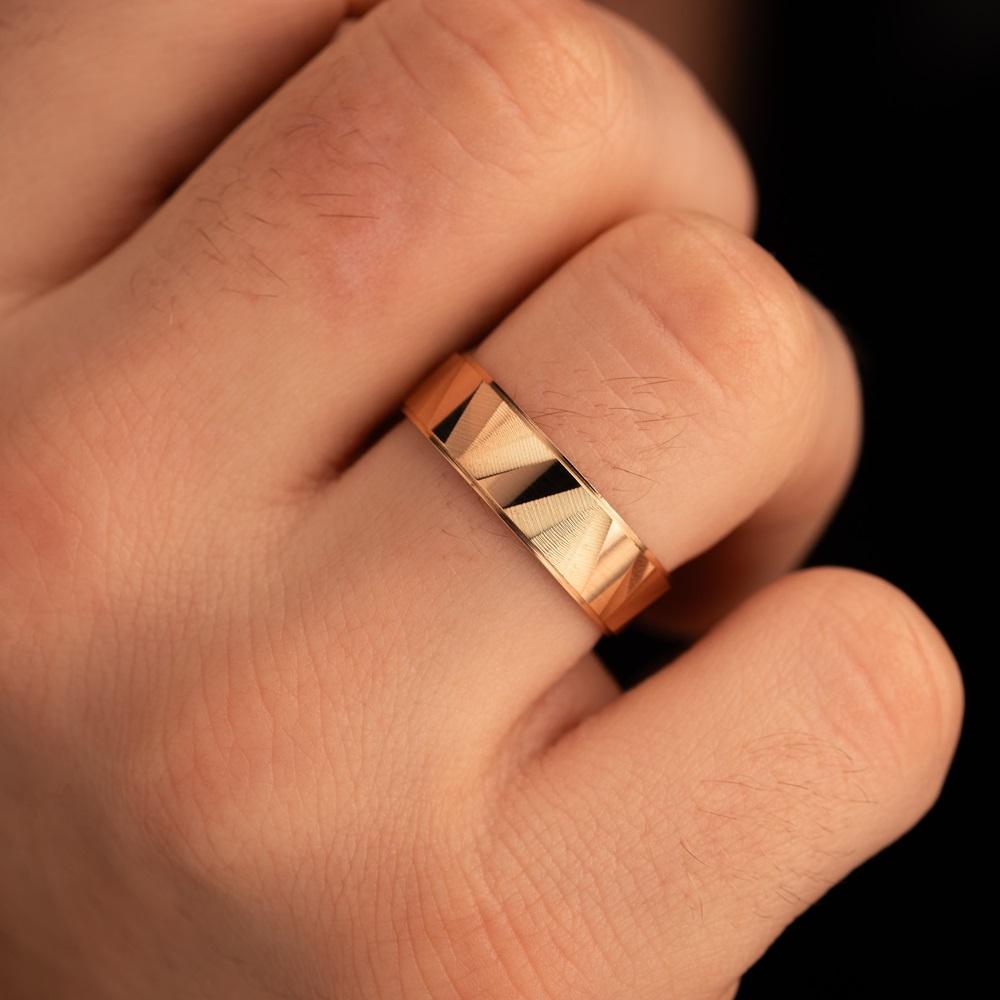 Обручальное кольцо из красного золота 500-000-068