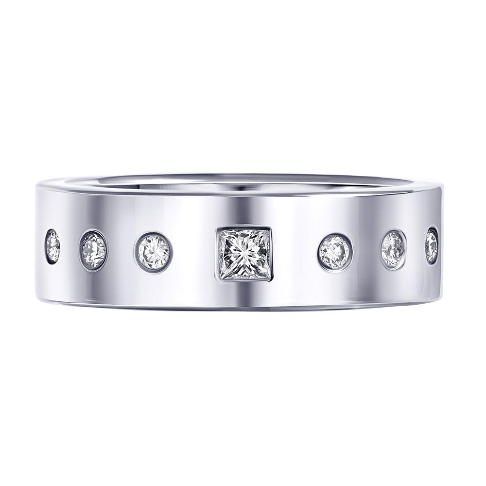 Обручальное кольцо с бриллиантами 212-070-154