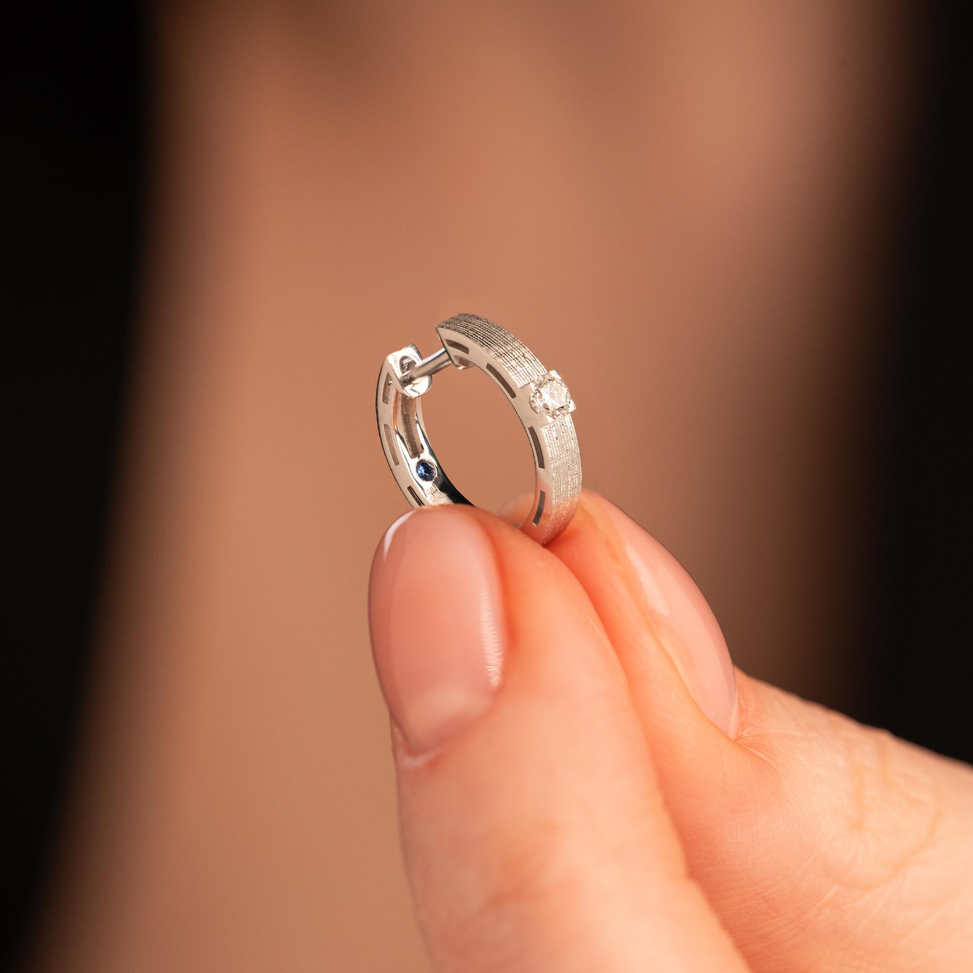 Серьги с бриллиантами и сапфирами 9221006Б