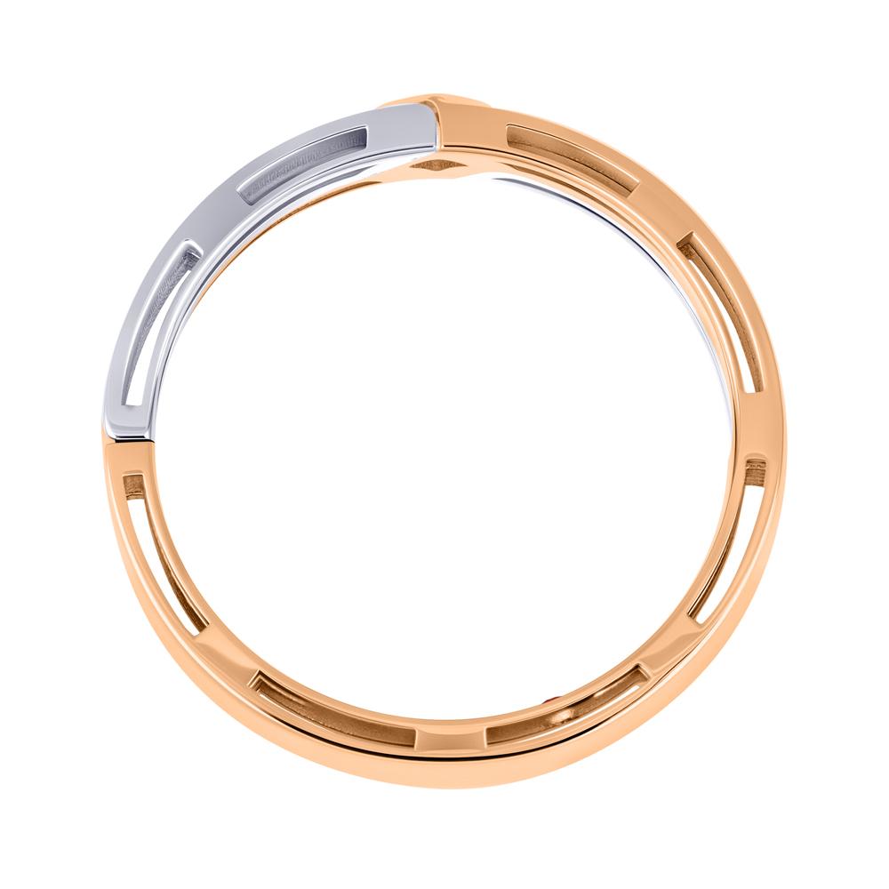 Кольцо комбинированное с бриллиантом 9111060Б