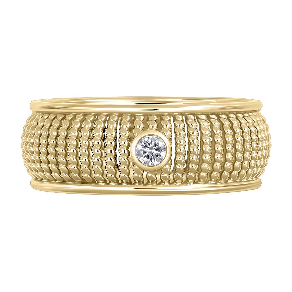 Кольцо из желтого золота с бриллиантом 931407Б