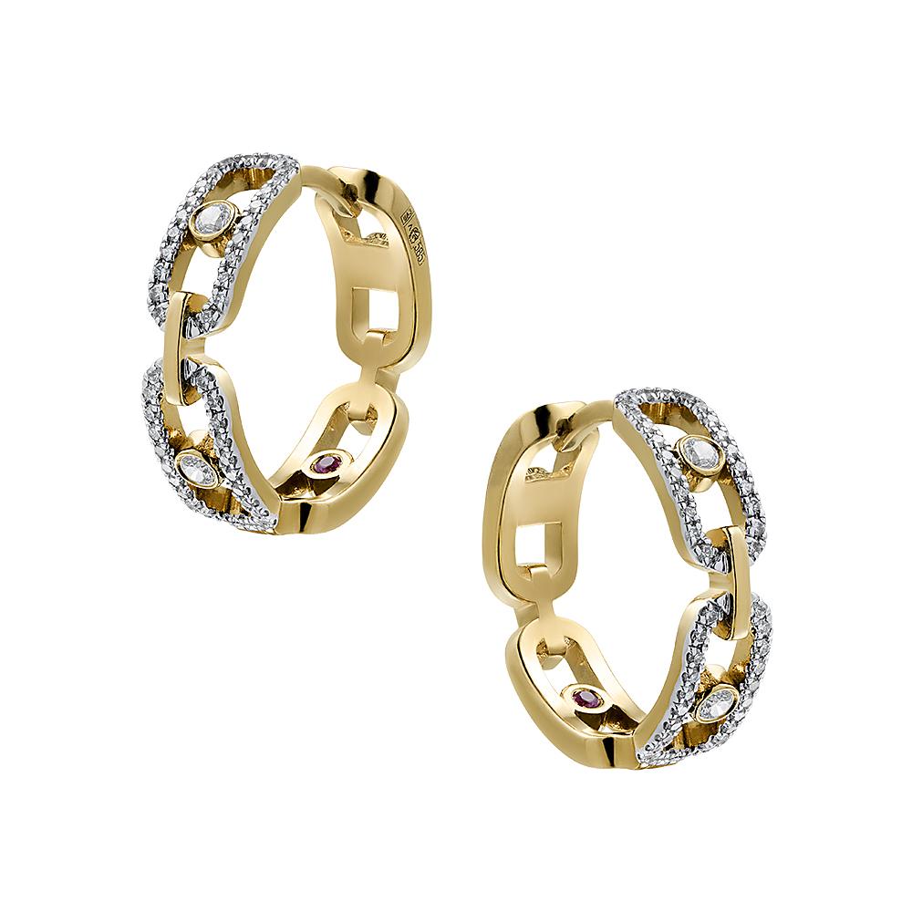 Серьги из желтого золота 932822Б