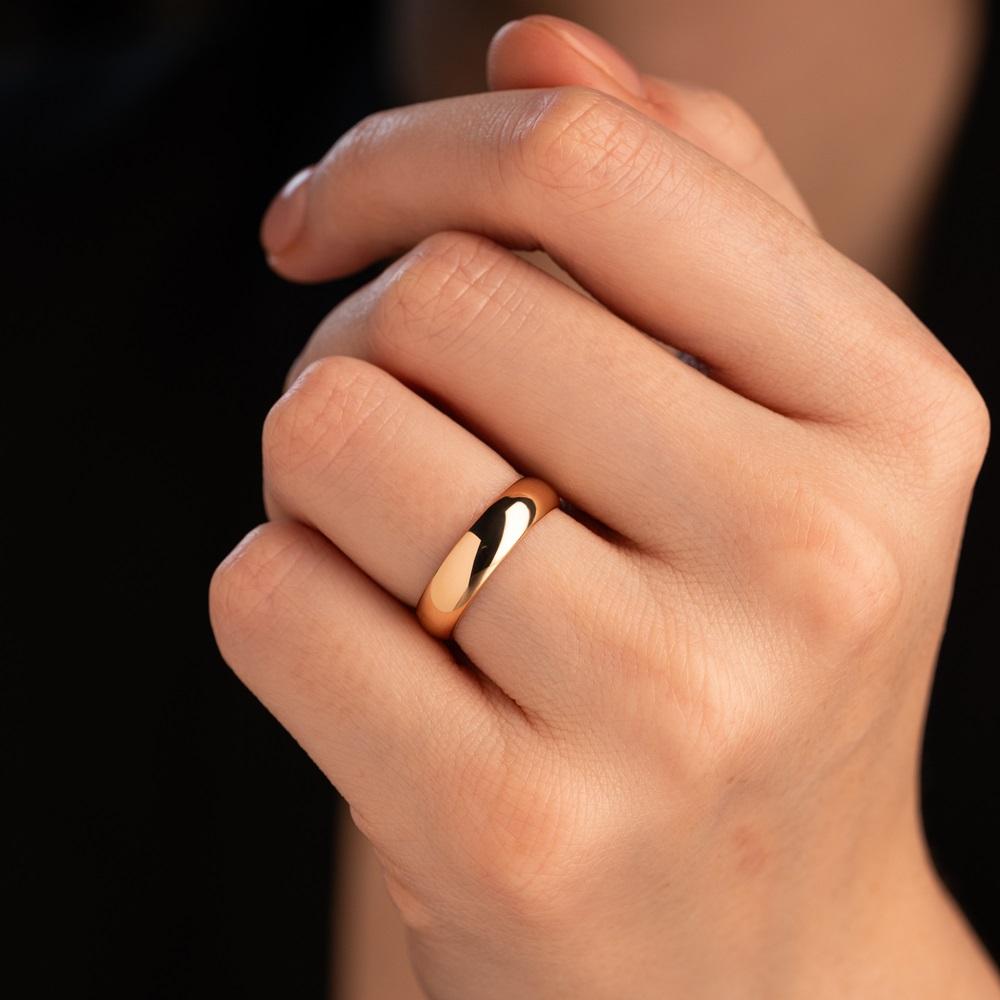 Обручальное кольцо из красного золота 100-000-550