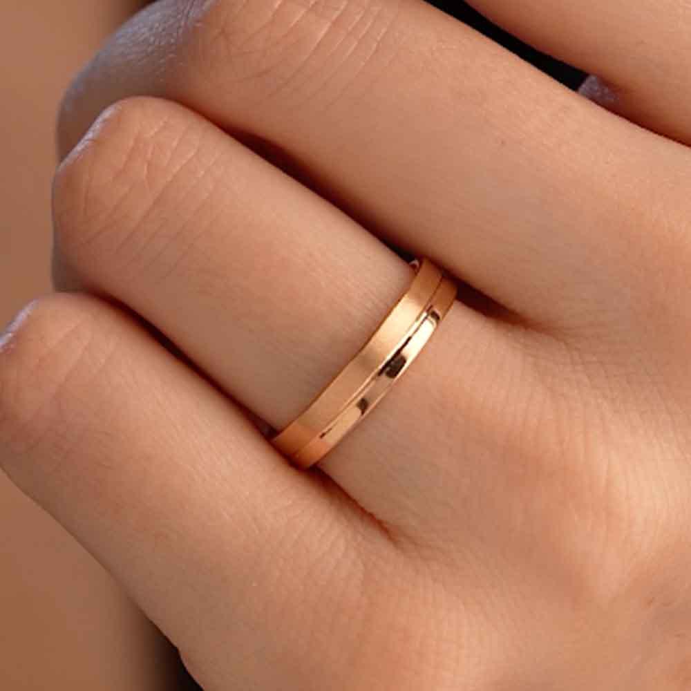 Обручальное кольцо из красного золота 200-000-395