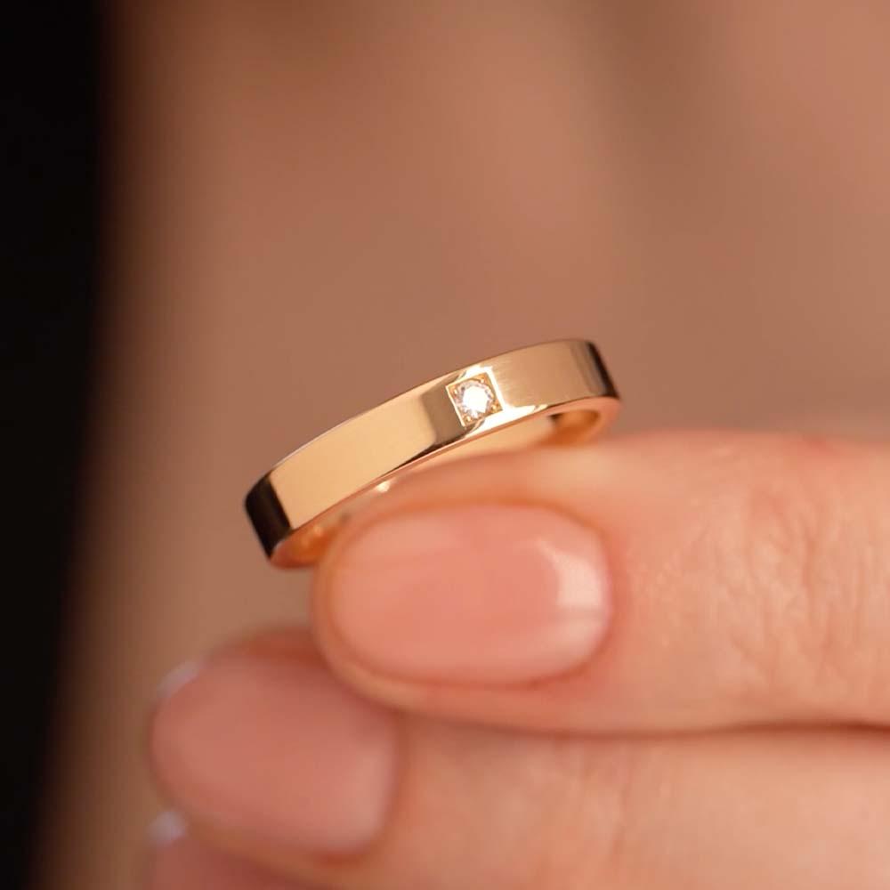 Обручальное кольцо из красного золота 202-010-308