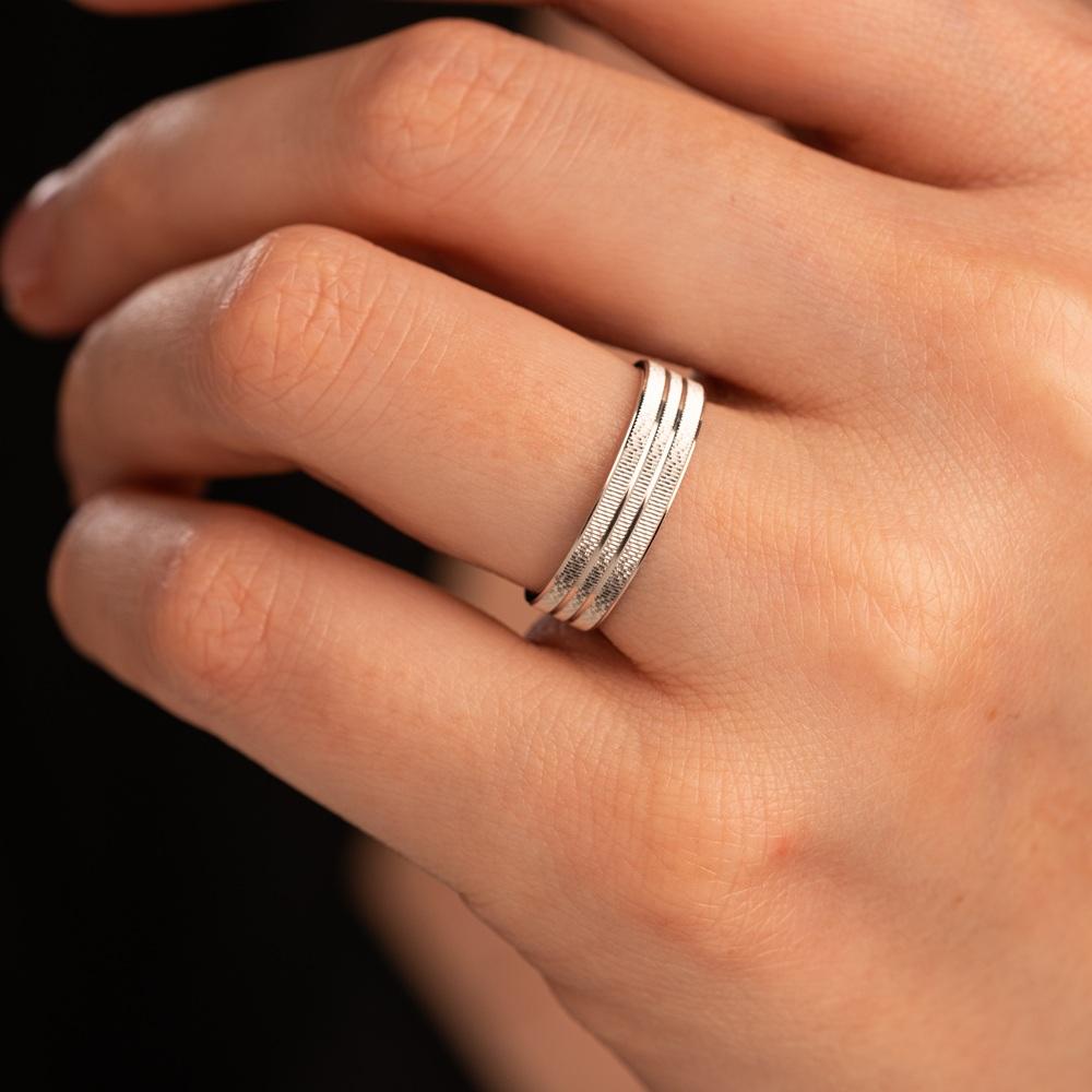 Обручальное кольцо из белого золота 510-000-1019