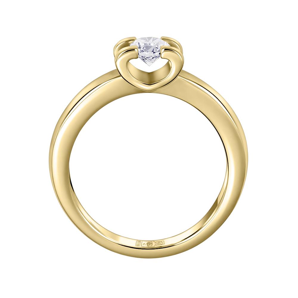 Кольцо из желтого золота с бриллиантом 931385Б 