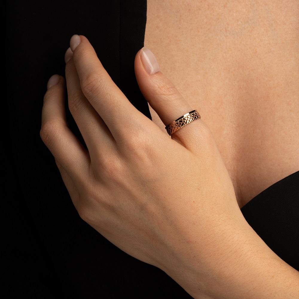 Кольцо из крансного и белого золота 911809