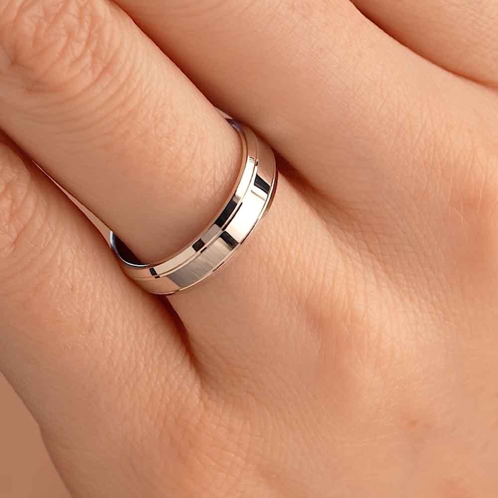 Обручальное кольцо из белого золота 210-000-415