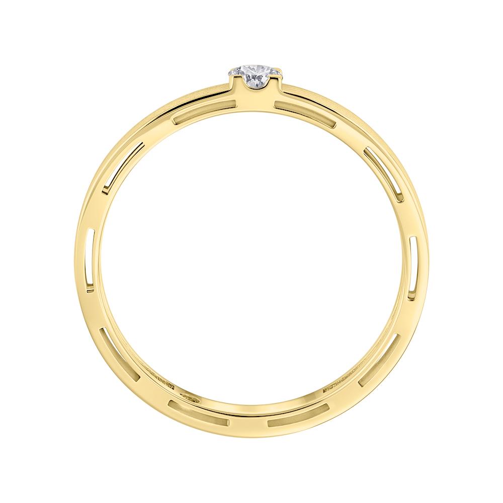 Обручальное кольцо из желтого золота с бриллиантом и сапфиром 9311006Б