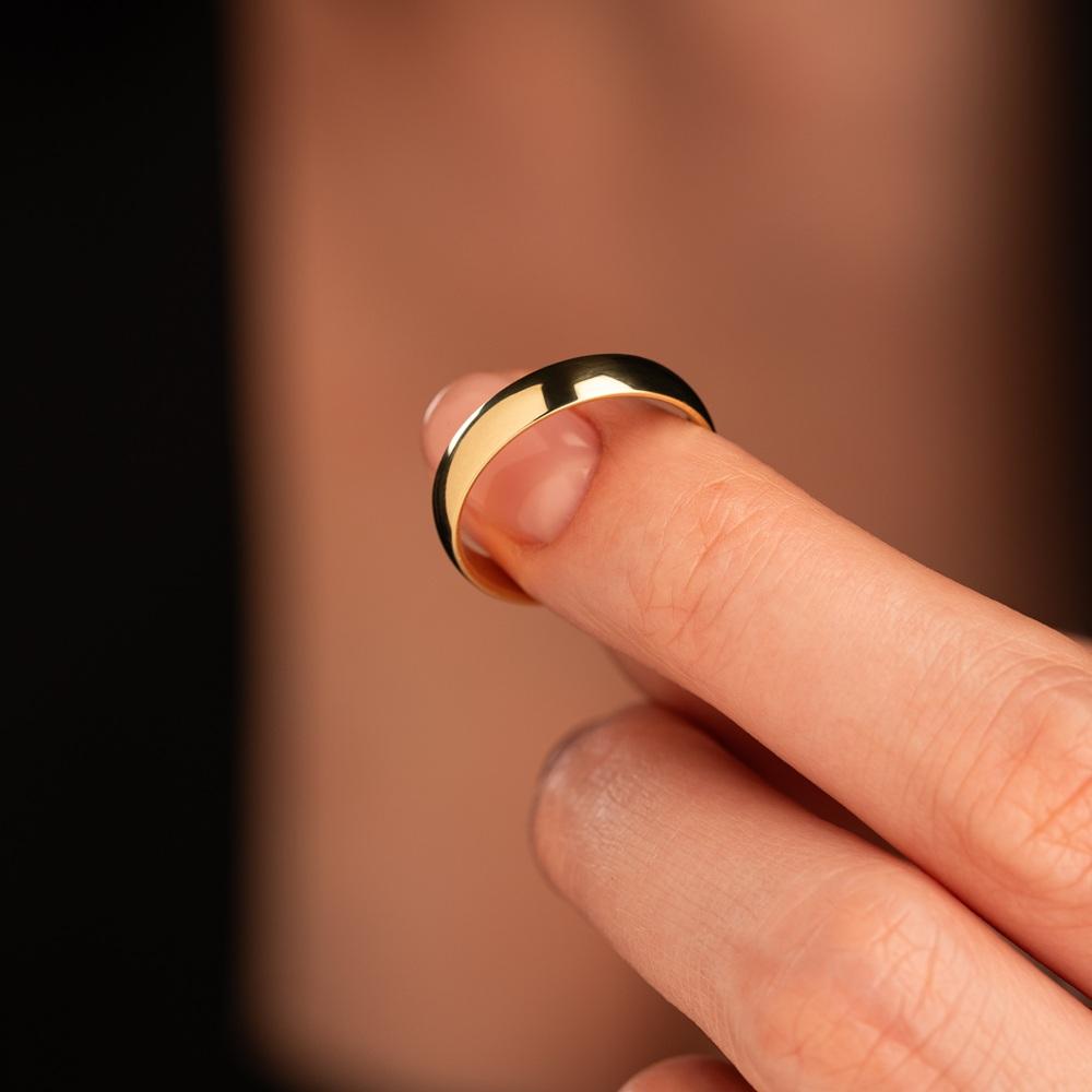 Обручальное кольцо из желтого золота 220-000-640