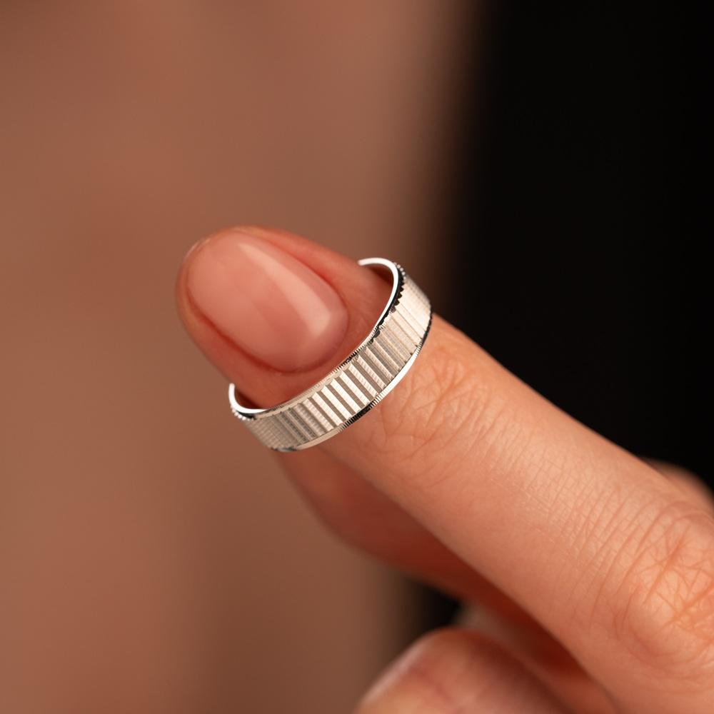 Обручальное кольцо из белого золота 510-000-1014