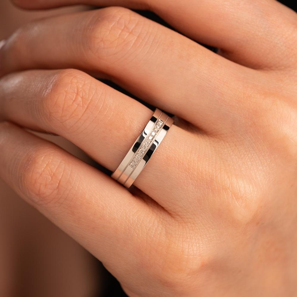 Кольцо из белого золота с бриллиантами 212-110-994