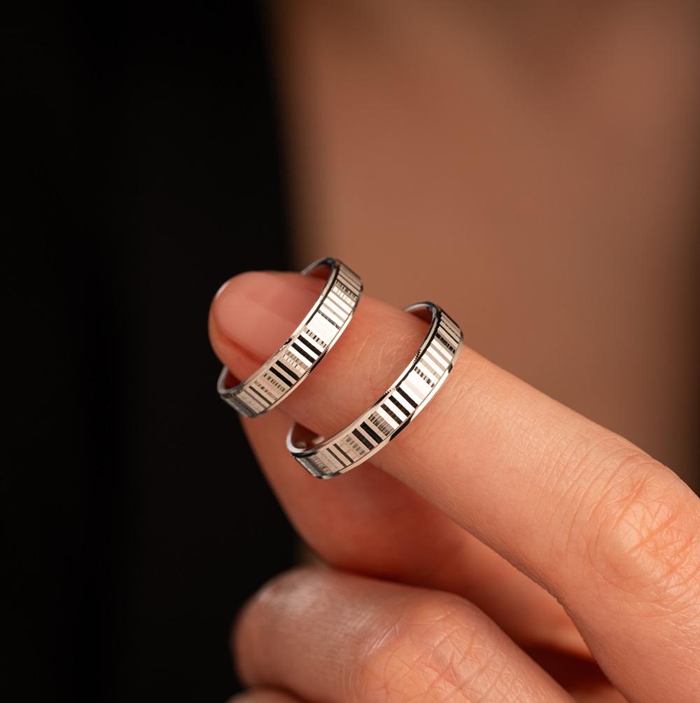 Обручальное кольцо из белого золота 510-000-1013