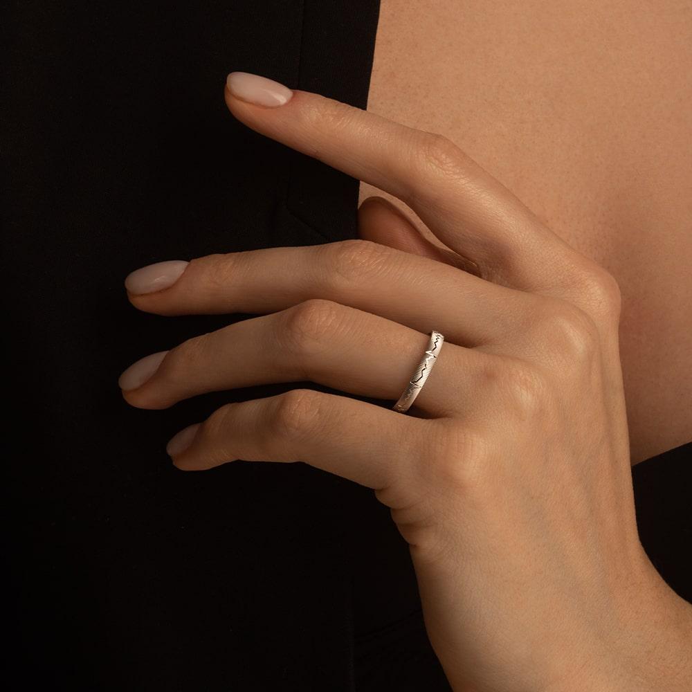 Обручальное кольцо из белого золота 510-000-181