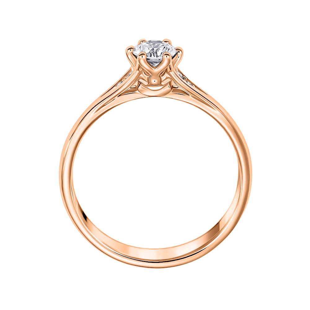 Кольцо из красного золота с бриллиантами 911711Б