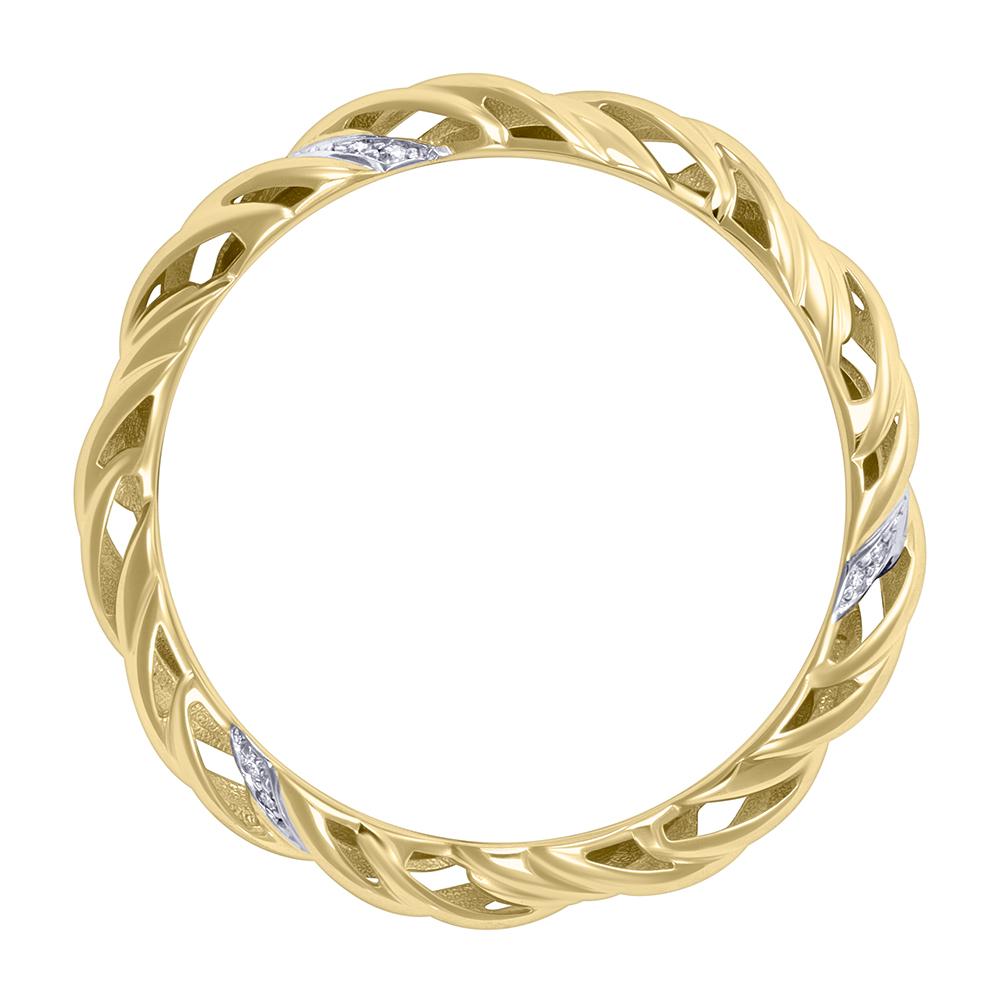 Обручальное кольцо из желтого золота с бриллиантами 9311020Б