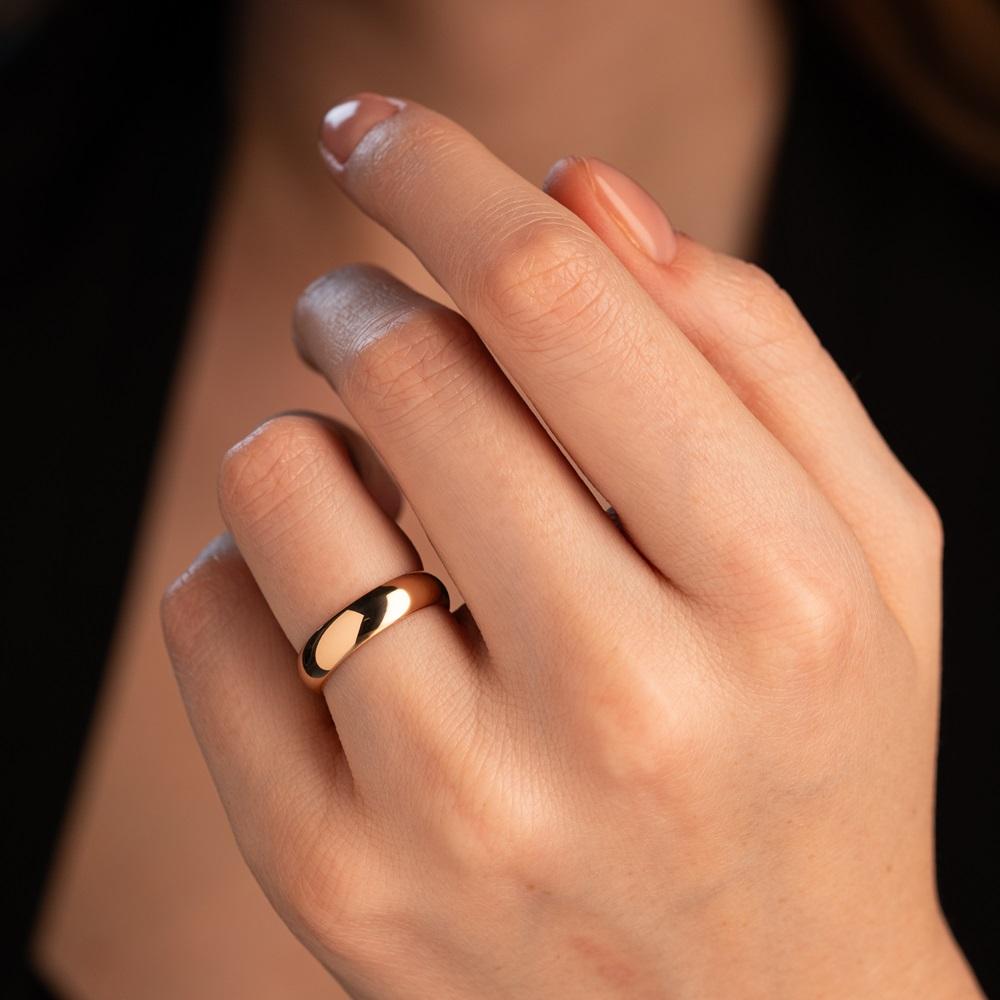 Обручальное кольцо из красного золота 100-000-550