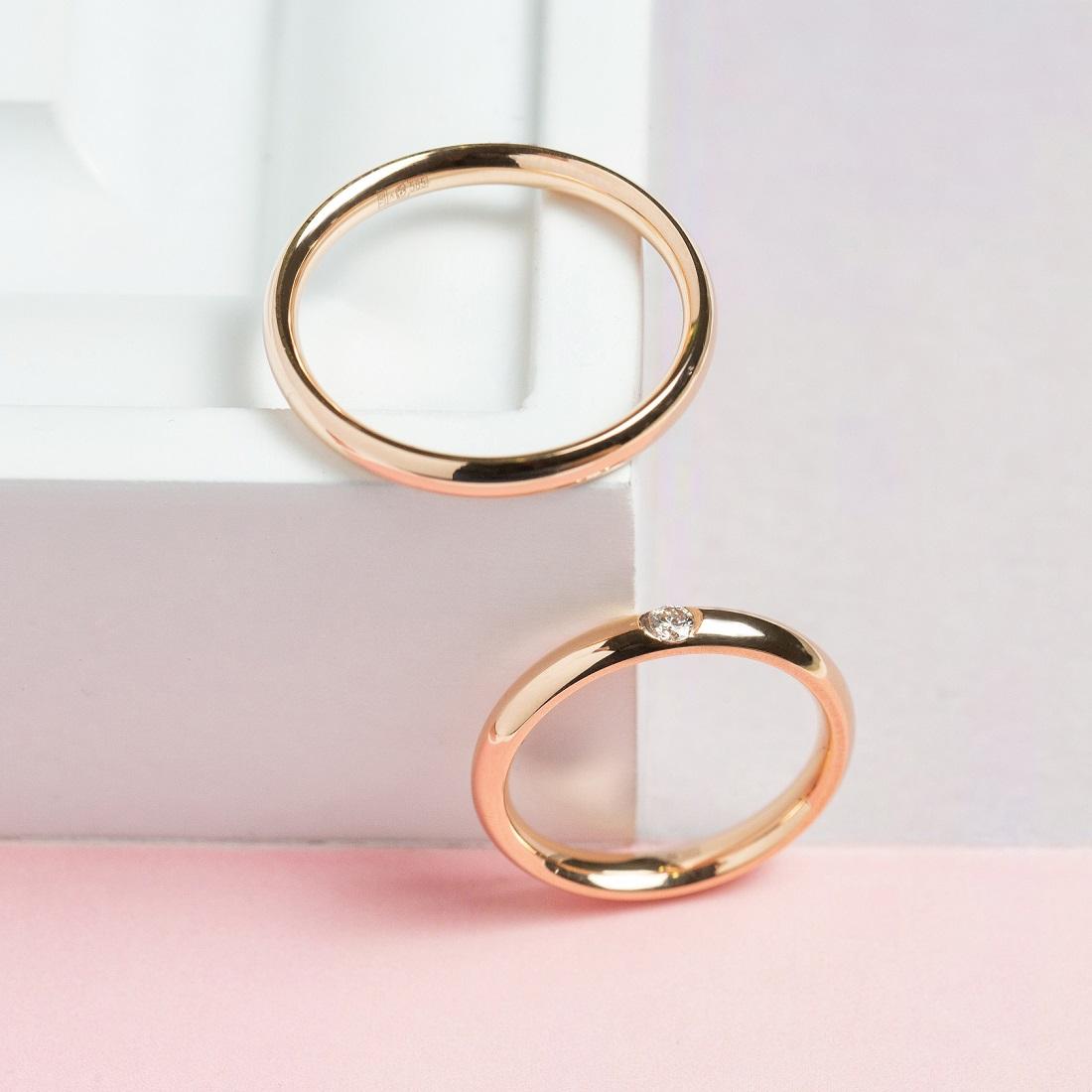 Обручальное кольцо с бриллиантом 502-010-029