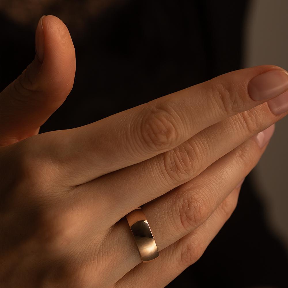 Обручальное кольцо из красного золота 100-000-570