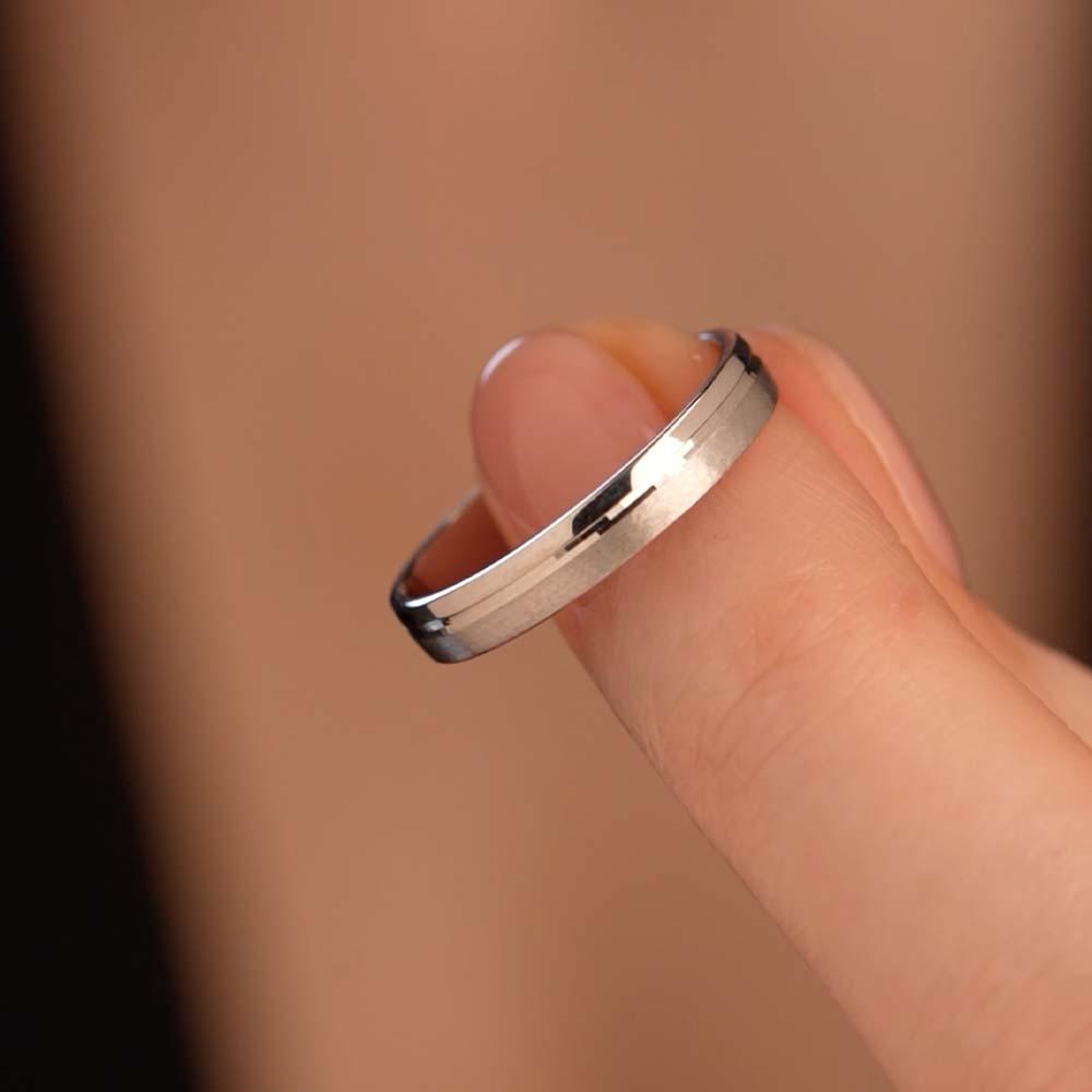 Обручальное кольцо из белого золота 210-000-316