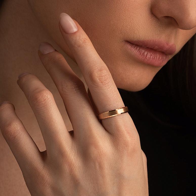 Обручальное кольцо из красного золота 200-000-465