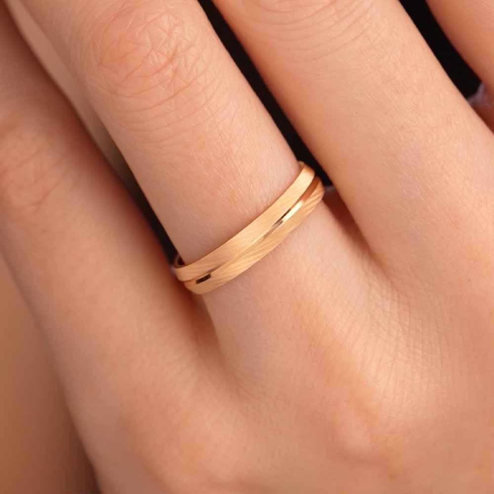 Обручальное кольцо из красного золота 500-000-1025