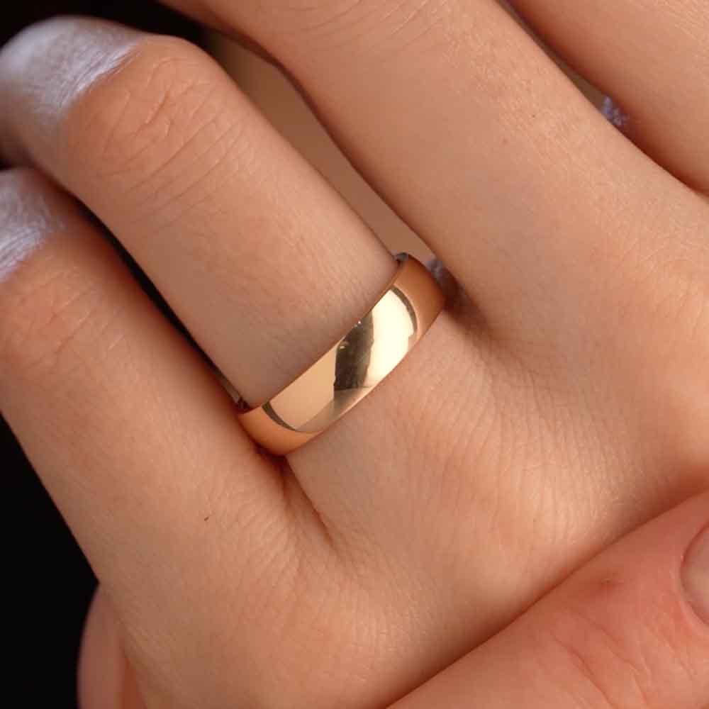 Обручальное кольцо из красного золота 200-000-310