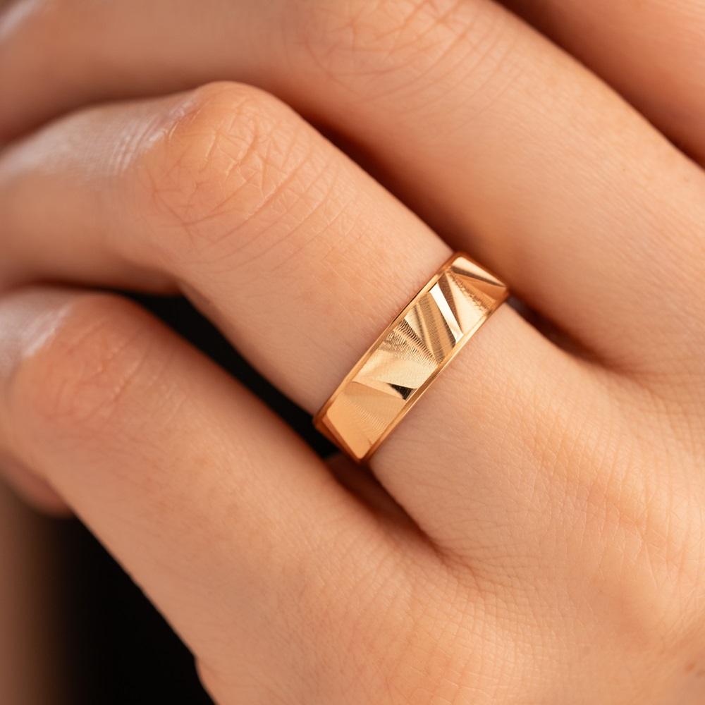 Обручальное кольцо из красного золота 500-000-068