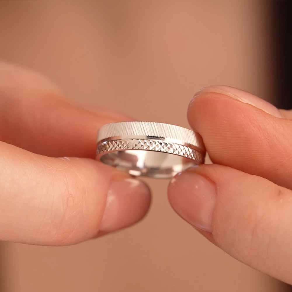 Обручальное кольцо из белого золота 510-000-1022