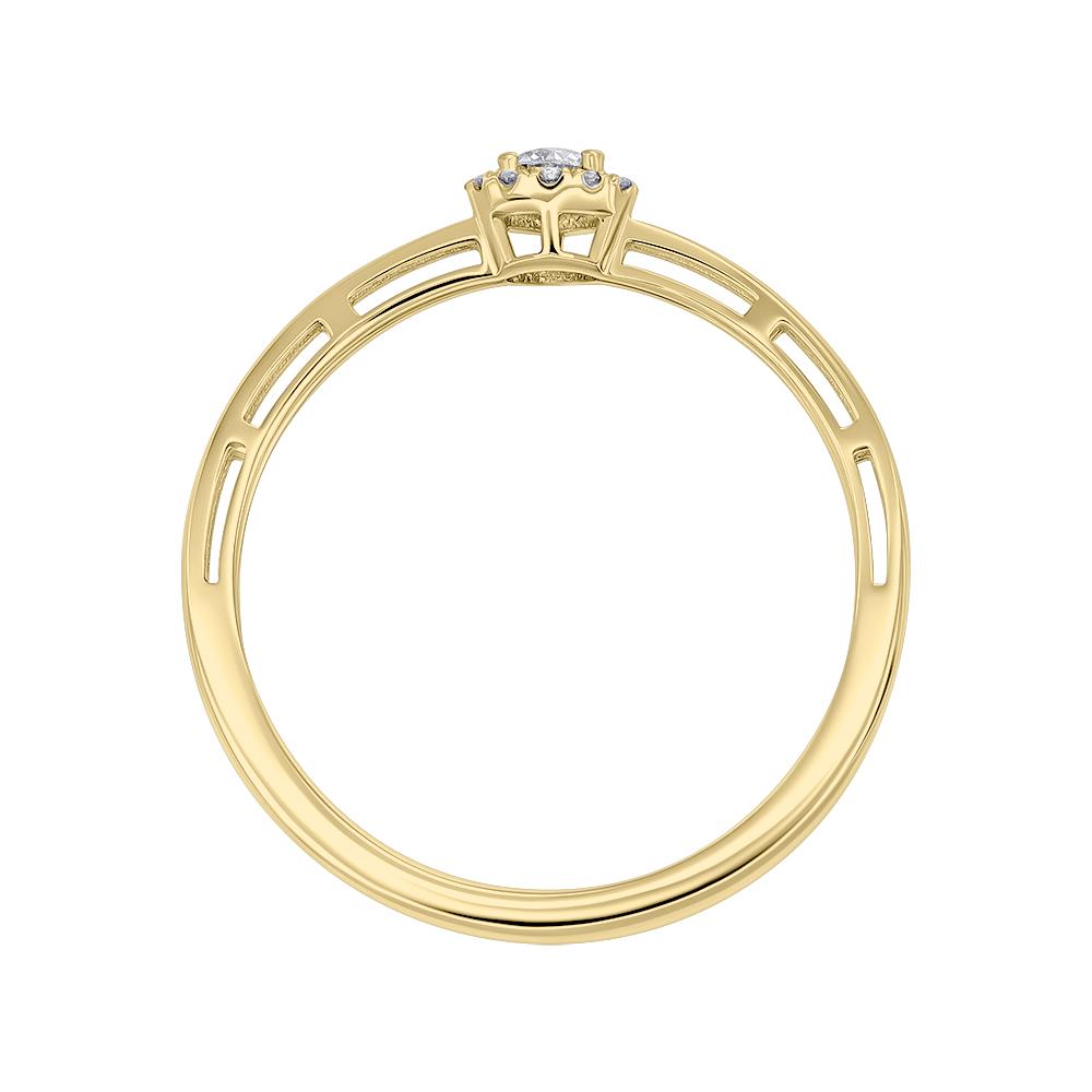 Кольцо из желтого золота с бриллиантами 931911-2Б