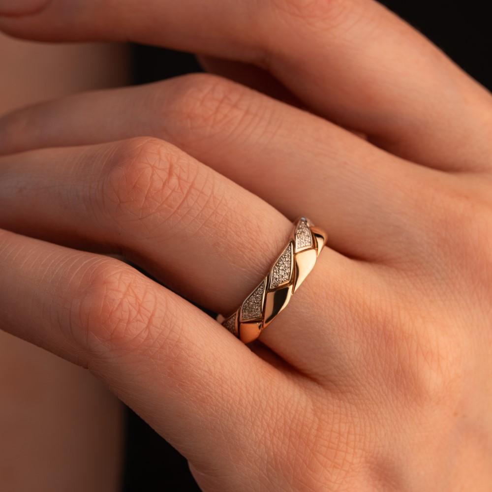 Кольцо из желтого золота с бриллиантами 921560Б