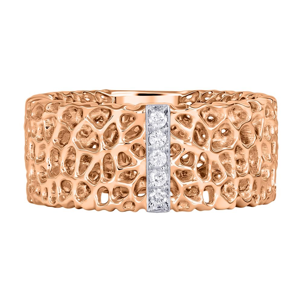 Обручальное кольцо фактурное с бриллиантами 911997Б