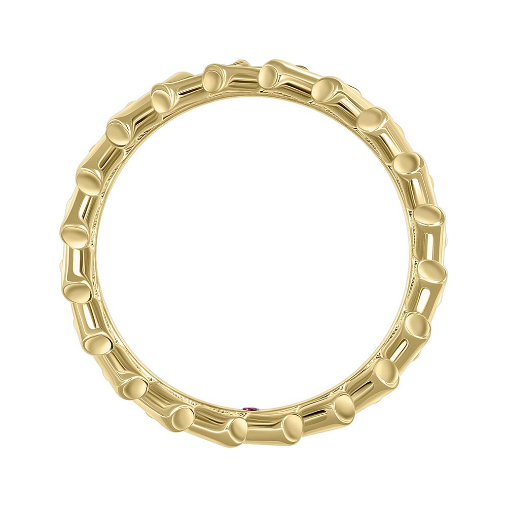 Кольцо из желтого золота с бриллиантами и рубином 931948Б