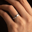 Обручальное кольцо из белого золота 210-000-465