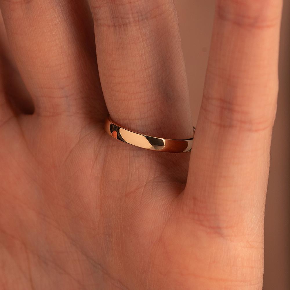 Обручальное кольцо из красного золота 200-000-630