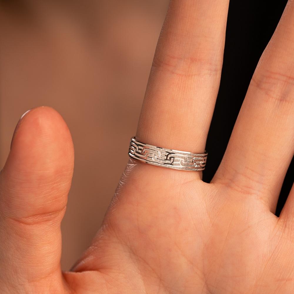 Обручальное кольцо из белого золота 510-000-1016