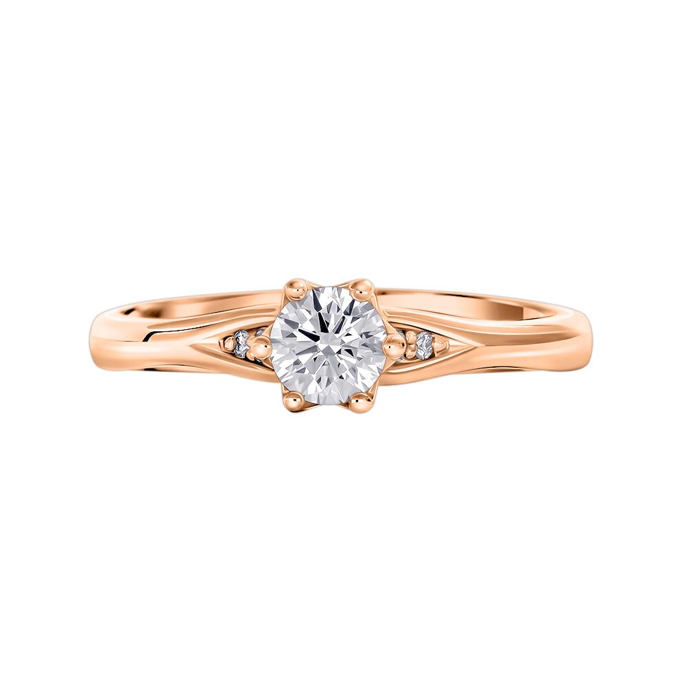 Кольцо из красного золота с бриллиантами 911711Б