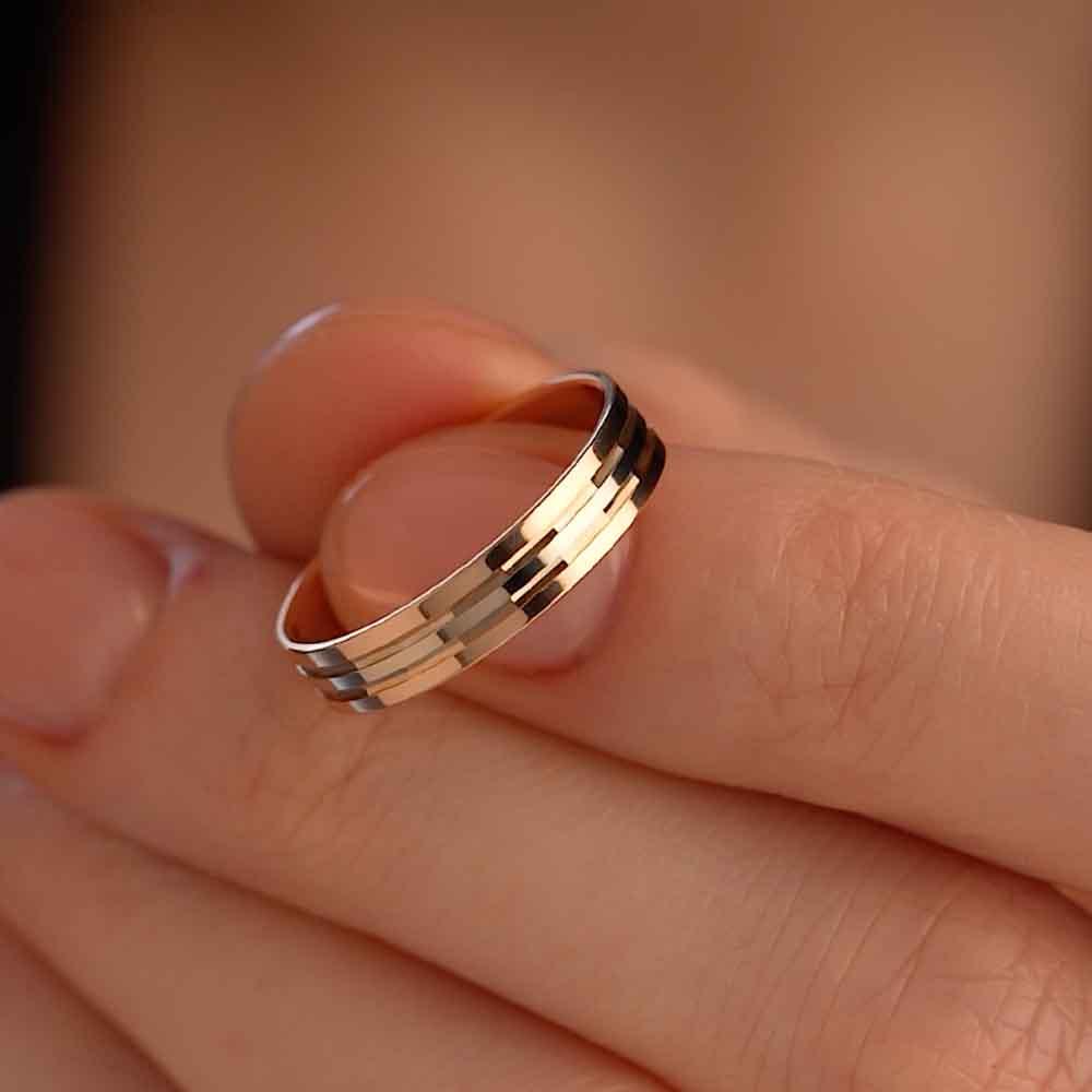 Обручальное кольцо из золота (синтеринг) 450-000-335